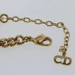 Dior Collier Chaîne Strass Doré -Outlet Élégance DIOR 845122 4
