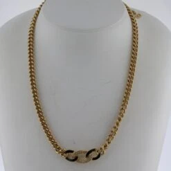 Dior Collier Chaîne Strass Doré -Outlet Élégance DIOR 845122 7