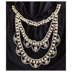 Robe Dior Noir Avec Strass Et Perles -Outlet Élégance DIOR 847632 8