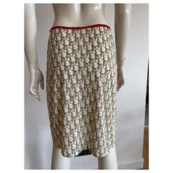 Jupe Christian Dior Monogramme Beige Style Paréo Blanc Rouge 9 Jupe Christian Dior Monogramme Beige Style Paréo Blanc Rouge -Outlet Élégance DIOR 847834 3