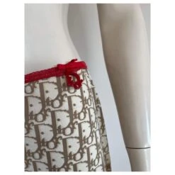 Jupe Christian Dior Monogramme Beige Style Paréo Blanc Rouge 10 Jupe Christian Dior Monogramme Beige Style Paréo Blanc Rouge -Outlet Élégance DIOR 847834 4