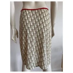 Jupe Christian Dior Monogramme Beige Style Paréo Blanc Rouge 12 Jupe Christian Dior Monogramme Beige Style Paréo Blanc Rouge -Outlet Élégance DIOR 847834 6