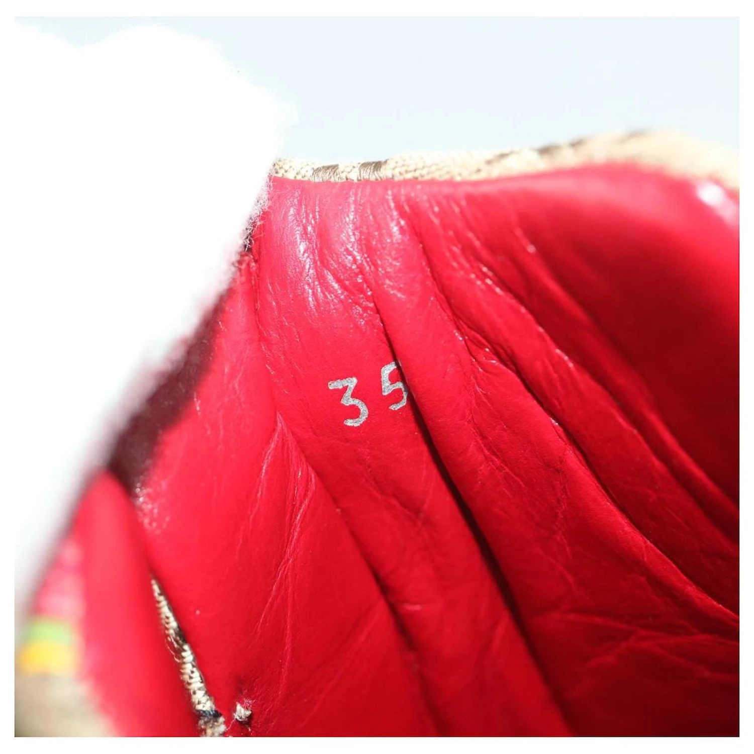 Baskets Christian Dior Rasta Color Baskets Cuir Toile 35 Authentification Rouge 37995 7 Baskets Christian Dior Rasta Color Baskets Cuir Toile 35 Authentification Rouge 37995 – Image 7