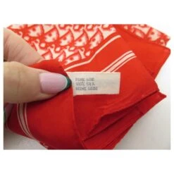 FOULARD CHRISTIAN DIOR CARRE 70 TOILE MONOGRAMME OBLIQUE ROUGE SOIE SCARF -Outlet Élégance DIOR 849209 5