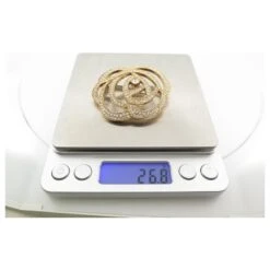 Autres Bijoux VINTAGE BROCHE CHRISTIAN DIOR FLEUR ET STRASS EN METAL DORE FLOWER BROOCH Doré -Outlet Élégance DIOR 849222 7