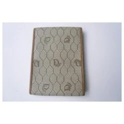 CHRISTIAN DIOR Porte Chéquier Et Porte Monnaie Toile Monogramé Vintage TBE Beige -Outlet Élégance DIOR 851240 10