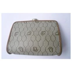 CHRISTIAN DIOR Porte Chéquier Et Porte Monnaie Toile Monogramé Vintage TBE Beige -Outlet Élégance DIOR 851240 6