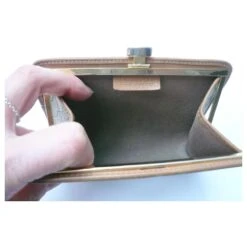 CHRISTIAN DIOR Porte Chéquier Et Porte Monnaie Toile Monogramé Vintage TBE Beige -Outlet Élégance DIOR 851240 7