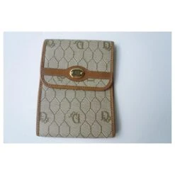 CHRISTIAN DIOR Porte Chéquier Et Porte Monnaie Toile Monogramé Vintage TBE Beige -Outlet Élégance DIOR 851240 9