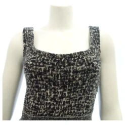 ***Robe Sans Manches En Tweed Christian Dior Noir -Outlet Élégance DIOR 851294 5