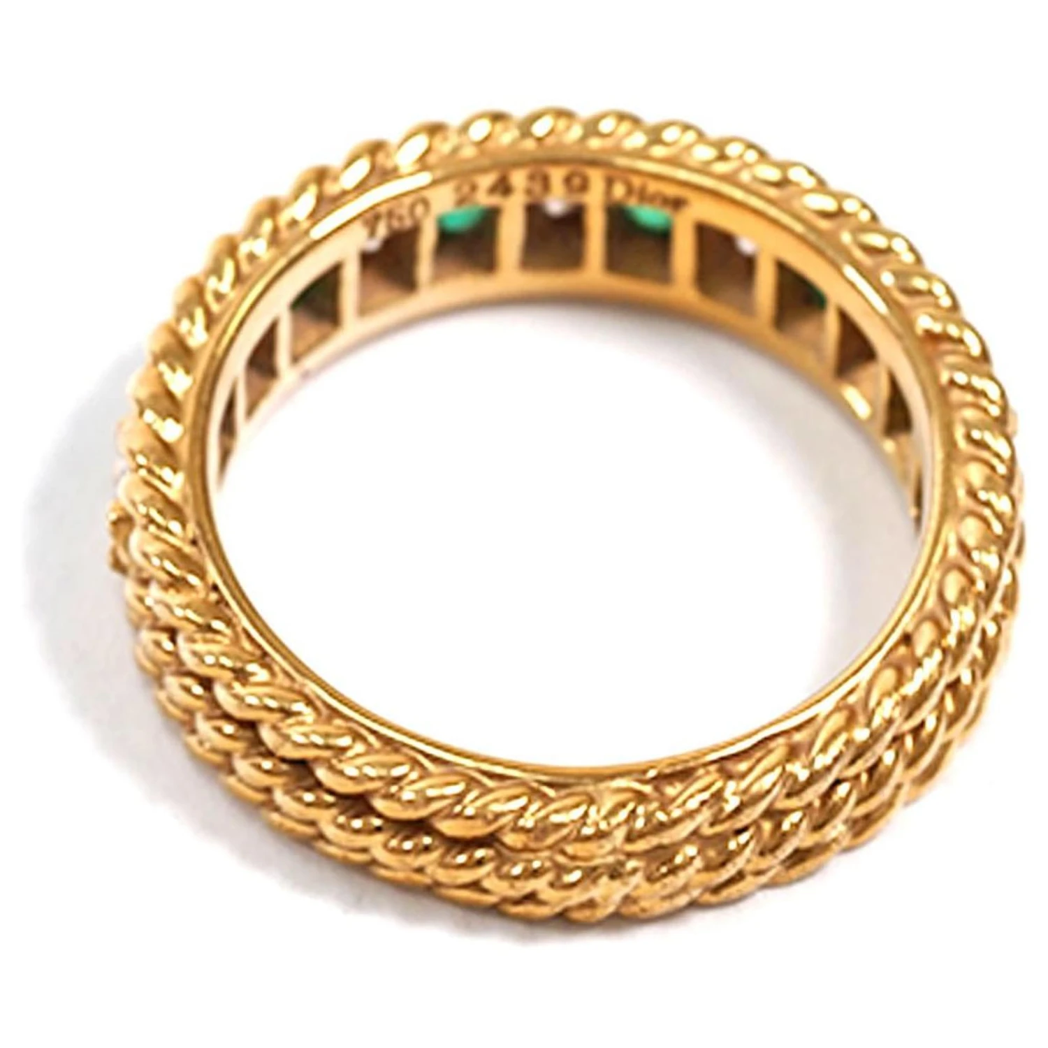 ***Christian Dior K18 Bague Emeraude Doré 5 ***Christian Dior K18 Bague Emeraude Doré – Image 5