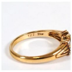 ***Christian Dior K18 Bague De Diamant Doré 11 ***Christian Dior K18 Bague De Diamant Doré -Outlet Élégance DIOR 851626 6
