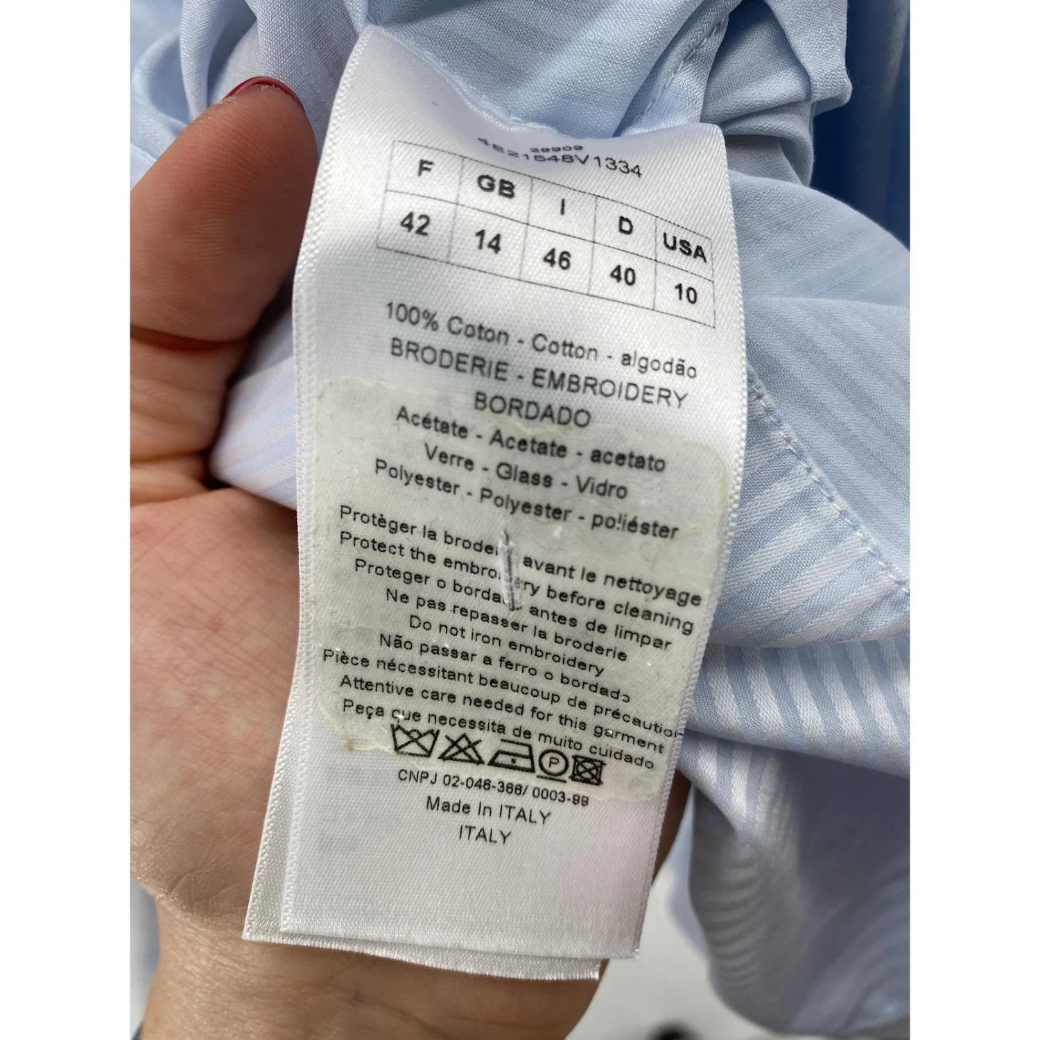 Hauts DIOR T.fr 42 Cotton Bleu 5 Hauts DIOR T.fr 42 Cotton Bleu – Image 5