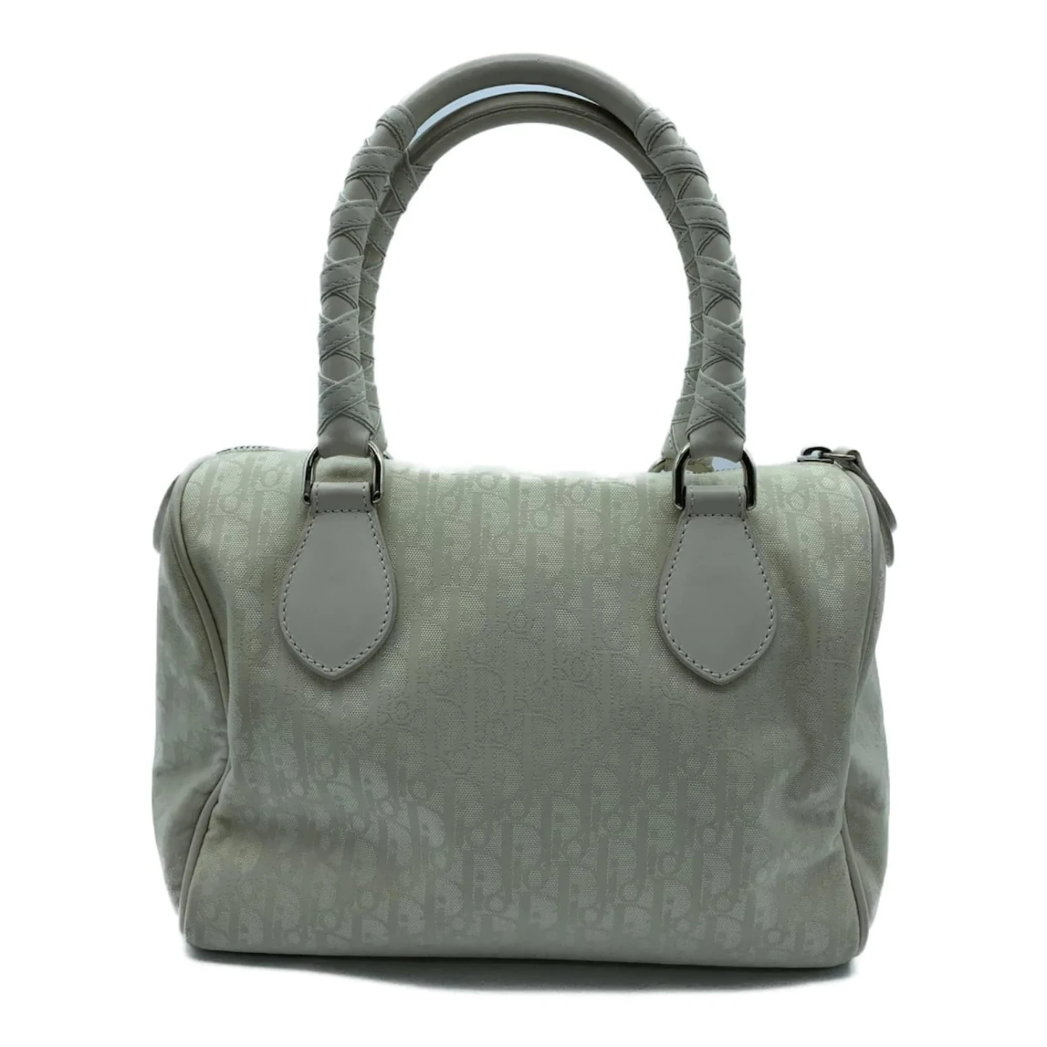 Dior Sac Boston à Breloque En Toile Oblique Blanc 3 Dior Sac Boston à Breloque En Toile Oblique Blanc – Image 3