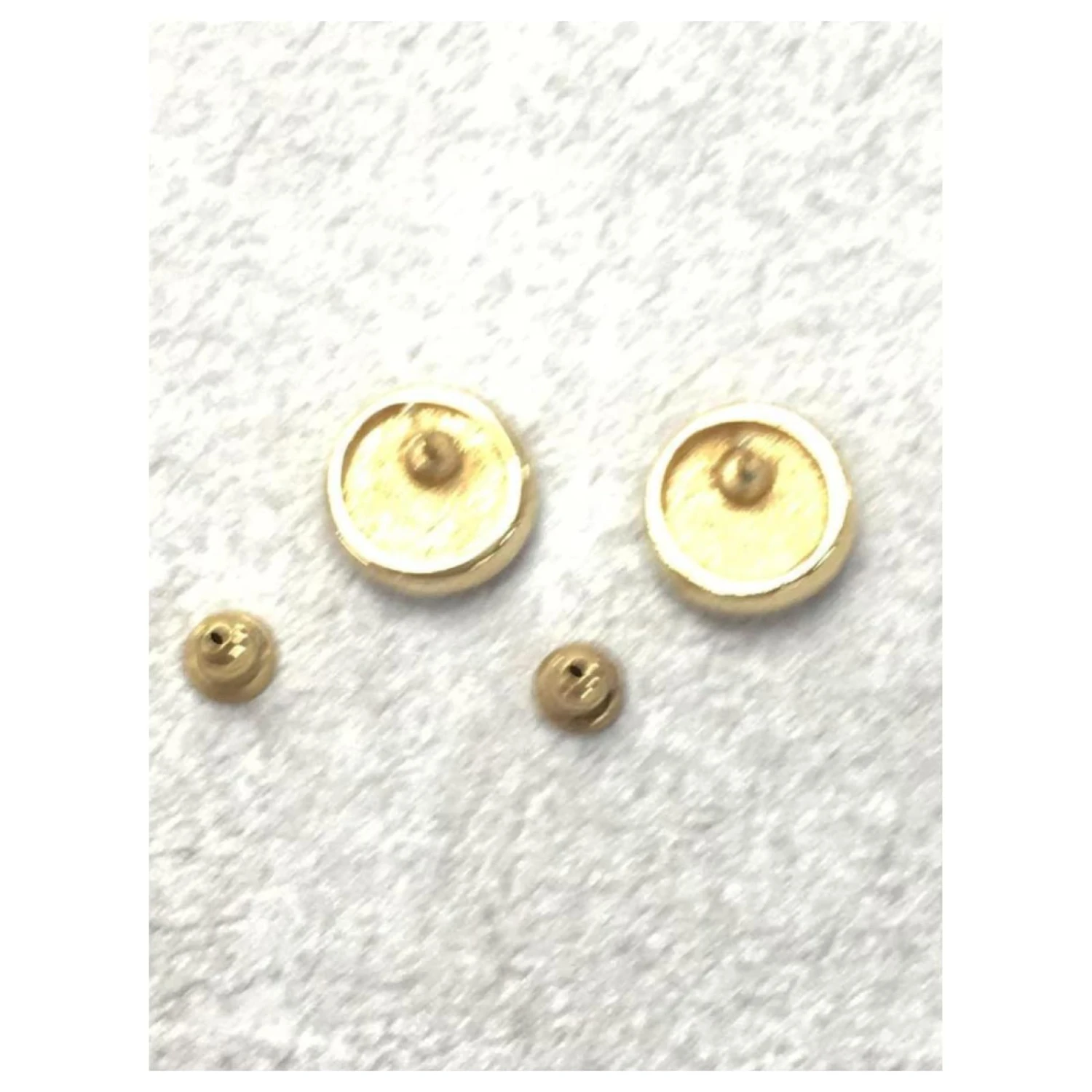 *Boucles D'oreilles Christian Dior Noir Bijouterie Dorée 3 *Boucles D'oreilles Christian Dior Noir Bijouterie Dorée – Image 3