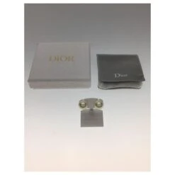 *Boucles D'oreilles Christian Dior Blanc -Outlet Élégance DIOR 861308 5