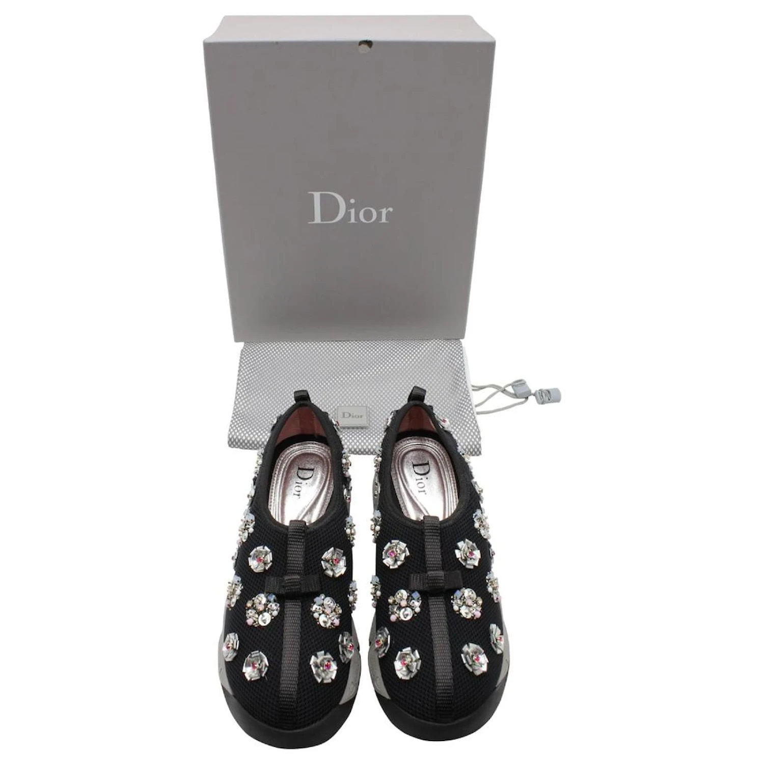 Dior Baskets Embellies Fusion En Coton Noir 8 Dior Baskets Embellies Fusion En Coton Noir – Image 8