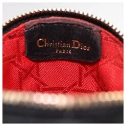 Christian Dior Lady Dior Porte-Monnaie Agneau Noir Auth Bs4707 19 Christian Dior Lady Dior Porte-Monnaie Agneau Noir Auth Bs4707 -Outlet Élégance DIOR 872792 10