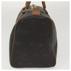 Christian Dior Honeycomb Canvas Sac Boston Cuir PVC Noir Marron Authentique 39170 13 Christian Dior Honeycomb Canvas Sac Boston Cuir PVC Noir Marron Authentique 39170 -Outlet Élégance DIOR 874333 4