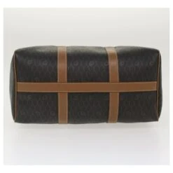 Christian Dior Honeycomb Canvas Sac Boston Cuir PVC Noir Marron Authentique 39170 14 Christian Dior Honeycomb Canvas Sac Boston Cuir PVC Noir Marron Authentique 39170 -Outlet Élégance DIOR 874333 5