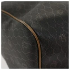 Christian Dior Honeycomb Canvas Sac Boston Cuir PVC Noir Marron Authentique 39170 18 Christian Dior Honeycomb Canvas Sac Boston Cuir PVC Noir Marron Authentique 39170 -Outlet Élégance DIOR 874333 9