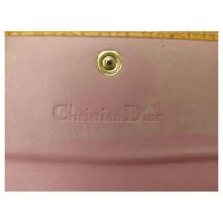 VINTAGE PORTE MONNAIE CHRISTIAN DIOR CARTES CUIR MONOGRAMME OBLIQUE WALLET Jaune -Outlet Élégance DIOR 875220 3