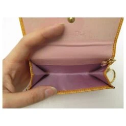 VINTAGE PORTE MONNAIE CHRISTIAN DIOR CARTES CUIR MONOGRAMME OBLIQUE WALLET Jaune -Outlet Élégance DIOR 875220 5