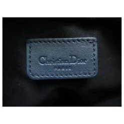 SAC A MAIN CHRISTIAN DIOR POCHETTE MINI SADDLE TOILE OBLIQUE BLEU HAND BAG Bleu Marine -Outlet Élégance DIOR 875242 7