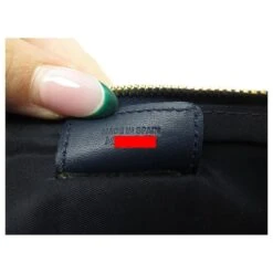 SAC A MAIN CHRISTIAN DIOR POCHETTE MINI SADDLE TOILE OBLIQUE BLEU HAND BAG Bleu Marine -Outlet Élégance DIOR 875242 8