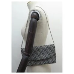 VINTAGE SAC A MAIN CHRISTIAN DIOR EN TOILE OBLIQUE NOIRE CANVAS HAND BAG -Outlet Élégance DIOR 875262 4