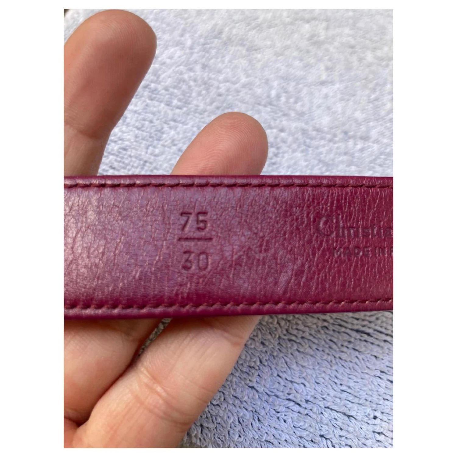 Superbe Ceinture Christian Dior En Cuir Et Métal Violet Bijouterie Dorée 5 Superbe Ceinture Christian Dior En Cuir Et Métal Violet Bijouterie Dorée – Image 5