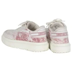 Baskets Christian Dior Addict Toile De Jouy Rose Blanc -Outlet Élégance DIOR 876256 3
