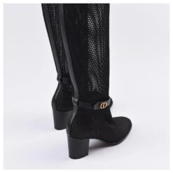 Bottes DIOR T.UE 36 Cuir De Vachette Noir 5 Bottes DIOR T.UE 36 Cuir De Vachette Noir -Outlet Élégance DIOR 877488 3