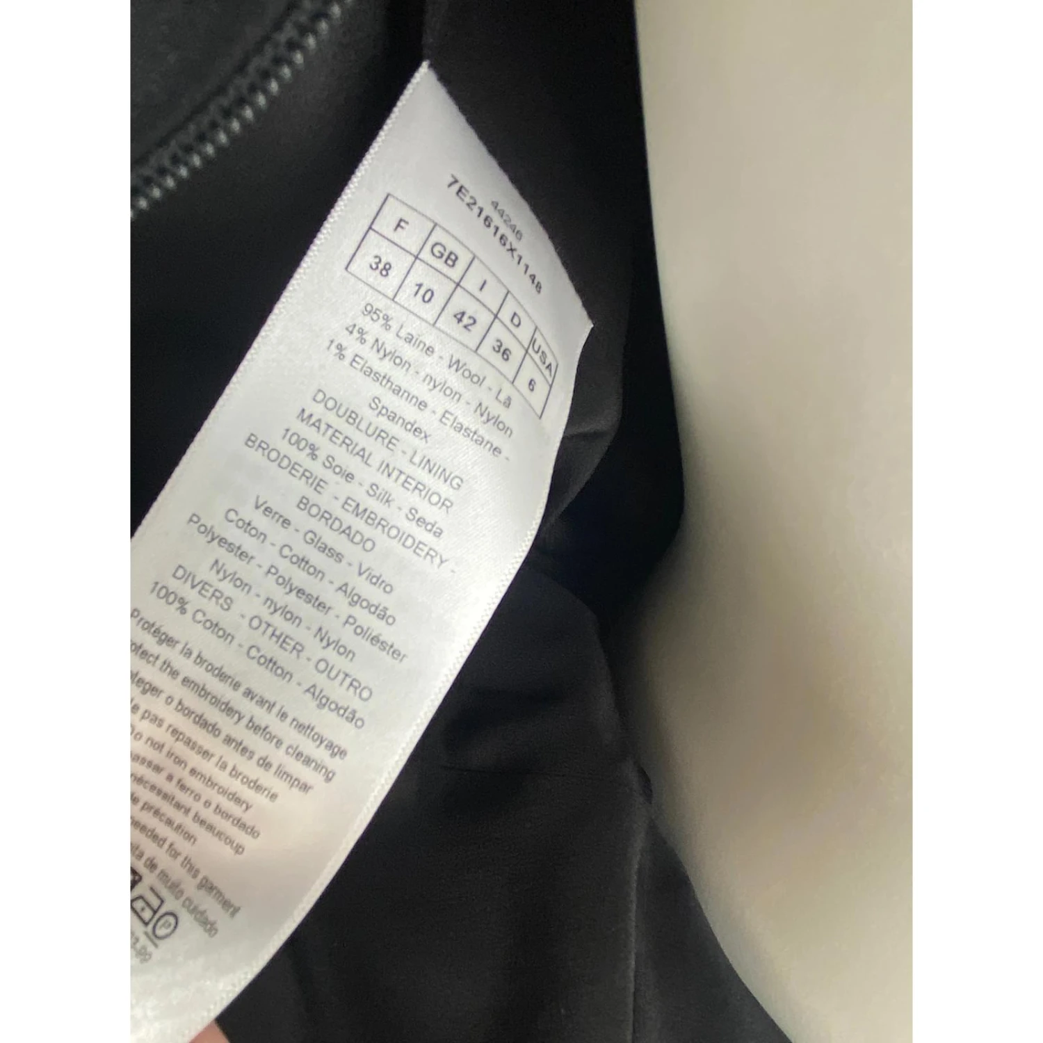 Robes DIOR T.fr 38 Wool Noir 4 Robes DIOR T.fr 38 Wool Noir – Image 4