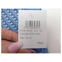 FOULARD CHRISTIAN DIOR POCHETTE TOILE MONOGRAMME OBLIQUE GAVROCHE BLEU SCARF 17 FOULARD CHRISTIAN DIOR POCHETTE TOILE MONOGRAMME OBLIQUE GAVROCHE BLEU SCARF -Outlet Élégance DIOR 881267 9