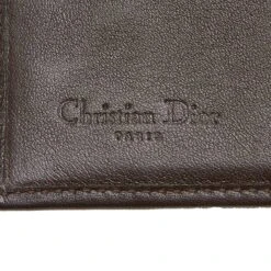 Dior Petit Portefeuille En Cuir Marron Marron Foncé 11 Dior Petit Portefeuille En Cuir Marron Marron Foncé -Outlet Élégance DIOR 99075 5