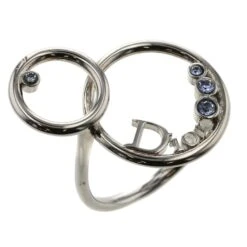 Dior Bague Doublée à Logo Circulaire Argenté