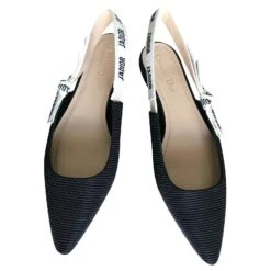 BALLERINE J'ADIOR EN TOILE TECHNIQUE NOIRE