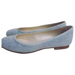 Christian Dior Ballerines Bleu Clair