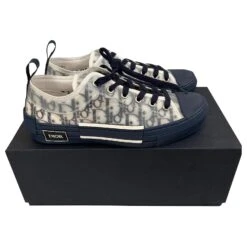 Baskets Dior Modèle B23 Blanc Bleu