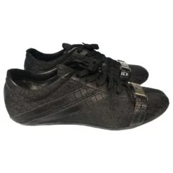 Baskets DIOR T.UE 36 Cuir De Vachette Noir