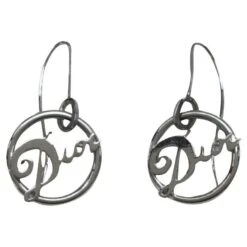 *Boucles D'oreilles En Argent Christian Dior Bijouterie Argentée