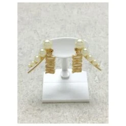 *Boucles D'oreilles En Perles De Résine Christian Dior Di Revolution Bijouterie Dorée