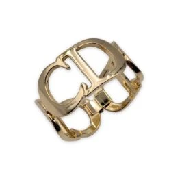 Christian Dior Bracelet Infini Vintage Logo CD Plaqué Or Doré