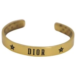 Bracelet Manchette Christian Dior Brass Revolution En Métal Doré Métallisé