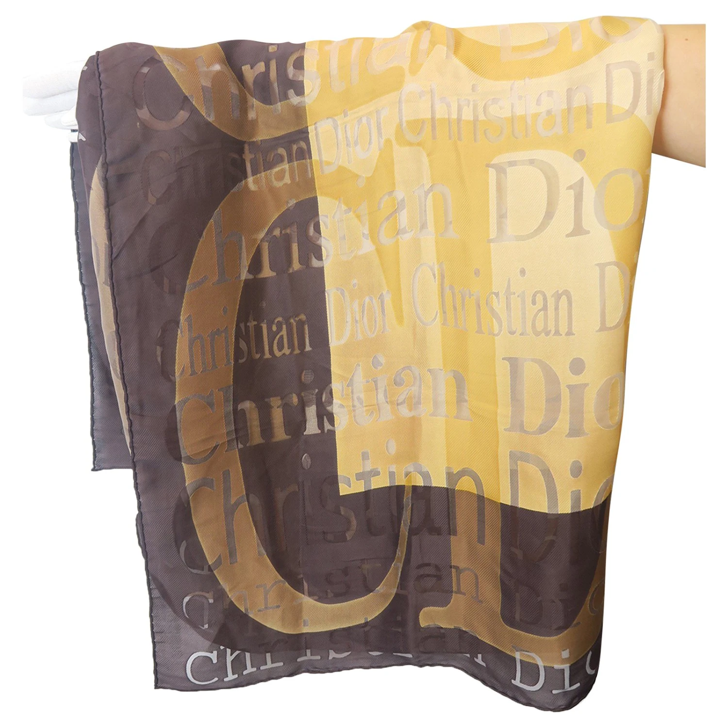Christian Dior Foulard Marron 1 Christian Dior Foulard Marron
