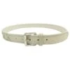 CEINTURE CHRISTIAN DIOR CROIX EN TOILE ET CUIR BEIGE CROSS CANVAS BELT