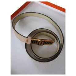 Christian Dior Ceinture Fine Cuir Beige, 75.