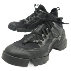 Christian Dior CHAUSSURES BASKETS DIOR D-CONNECT KCK222NGG 40 TISSU NOIR CANVAS SNEAKERS
