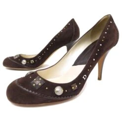 CHAUSSURES CHRISTIAN DIOR ESCARPINS 41 DAIM MARRON BROWN DEER COURT SHOES